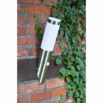 Comprar Aplique de exterior con detector de acero inoxidable h40cm acero inoxidable satinado - brilliant - chorus - metal - halógeno - ip44