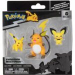 Comprar Bandai - pokémon - pack evolución - figura pichu 5cm + figura pikachu 8cm + figura raichu 10cm - jw2778