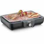 Comprar Barbacoa de mesa eléctrica - severin - pg8554 - superficie de cocción 37 x 29 cm - bandeja de agua reductora de olores y humos