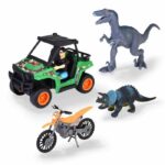 Comprar Caja cazador de dinosaurios - dickie - 1 figura articulada y 2 dinosaurios incluidos