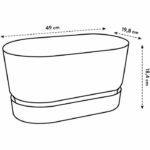 Comprar Greenville oval planter - plastic - Ø50 - marrón congelado