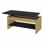 Comprar Happy mesa de centro elevable - decoración en roble y negro - l 100 x p 50 x h 44 cm