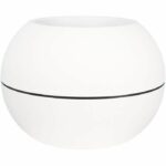 Comprar Jardinera redonda riviera granit boule - plástico - diámetro 40 cm - blanco