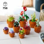 colección botánica 9 plantas artificiales con flores