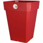 Comprar Riviera maceta cuadrada de plástico solilla - 49 x 49 x h 50 cm - 65 l - rojo