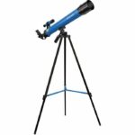 Comprar Telescopio astronómico 45/600 az - bresser junior - aumentos hasta 100x - trípode regulable en altura - azul