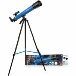 Comprar Telescopio astronómico 45/600 az - bresser junior - aumentos hasta 100x - trípode regulable en altura - azul