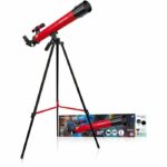 Comprar Telescopio astronómico 45/600 az - bresser junior - aumentos hasta 100x - trípode regulable en altura - rojo