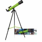 Comprar Telescopio astronómico 45/600 az - bresser junior - aumentos hasta 100x - trípode regulable en altura - verde