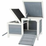 Comprar Trixie habitat natura - 70 x 43 x 45 cm - con dos entradas - blanco y gris - para conejos