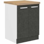 Comprar Armario bajo con 2 puertas batientes - gris mate - l 60 x p 51