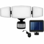 Comprar Foco solar de 3 cabezales de gran luminosidad con detector de presencia - 1000lm - galix