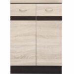 Comprar Junona cocina gabinete bajo de 60 cm - 2 puertas - totada de trabajo - chene sonoma