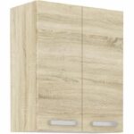 Comprar Mueble alto con 2 puertas batientes - decoración roble sonoma - l 60 cm x pr 31