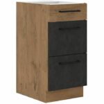 Comprar Rock - mueble cacerola - 3 cajones - 40 cm - roble lancelot y gris matera - cuisinier