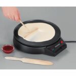 Comprar Severin cm2198 - crepiere diámetro 30cm 1000w - termostato regulable - incluye espátula para crepes y distribuidor de masa de madera - negro