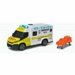 Comprar Ambulancia samu - dickie - iveco daily - rueda libre - efectos de luz y sonido