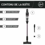 Comprar Aspiradora vertical inalámbrica - hoover hf1p10h - 40 aw - pantalla led - negro / morado pastel