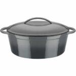 Comprar Cacerola de hierro fundido macizo - gsw - grey shadow - 33 x 25 cm - ovalada - inducción - gris