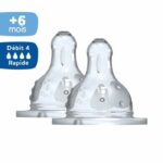 Comprar Tetina de iniciación dodie + supernova redonda de 3 velocidades - cuello ancho - +6 meses - silicona de flujo 4 - líquido espeso - juego de 2