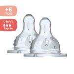 Comprar Tetina de iniciación dodie + supernova ronda 3 velocidades - cuello ancho - +6 meses - silicona de flujo 3 - juego de 2