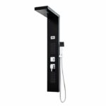 Comprar Columna de ducha de hidromasaje negra torquay de rousseau - pantalla led
