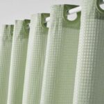 Comprar Cortina de ducha con diseño de gofres - verde - poliéster - 180 x 200 cm - 12 ganchos - utility - today