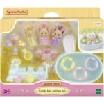 Comprar Figuras en miniatura - sylvanian families - 5707 - los trillizos creme rabbit y accesorios de baño