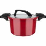 Comprar Olla a presión baja - gsw - 24 cm - 6 l - aluminio forjado - inducción - roja