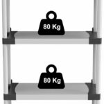 Comprar Estantería de plástico - tood - 5 baldas - carga 80 kg - 80x40x171 cm - negro/gris