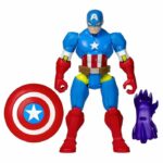 Comprar Figura de capitán américa de marvel avengers mixmashers para combinar y combinar con accesorios