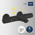 Comprar Mezclador termostático para baño/ducha - grohe precision trend - 1022162432 - negro mate - montaje en pared visto - ahorro de agua