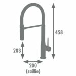 Comprar Rousseau grifo de cocina mezclador køben - con ducha de mano - cromo gris y negro