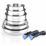 Comprar Arthur martin am5538 - batería de cocina de acero inoxidable de 8 piezas: 3 sartenes