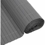 Comprar Biombo de caña de pvc de doble cara - nature - 1 x 3 m - 1600 g/m² - opaco 4/5 - anti-uv - gris claro