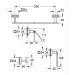 Comprar Juego de accesorios 4 en 1 - grohe - 41115000 - cromo - metal - ducha