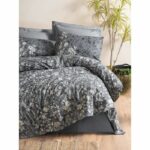 Comprar Juego de cama - 1 funda nórdica 220x240 cm + 2 fundas de almohada 60x60 cm - 100% algodón - antracita