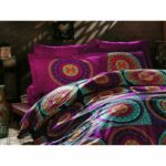 Comprar Juego de cama - 1 funda nórdica 220x240 cm + 2 fundas de almohada 60x60 cm - 100% algodón - fucsia