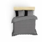 Comprar Juego de cama - 1 funda nórdica 220x240 cm + 2 fundas de almohada 60x60 cm - 100% algodón - gris