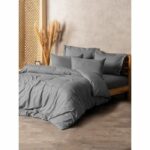 Comprar Juego de cama - 1 funda nórdica 220x240 cm + 2 fundas de almohada 60x60 cm - 100% algodón - gris