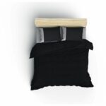 Comprar Juego de cama - 1 funda nórdica 220x240 cm + 2 fundas de almohada 60x60 cm - 100% algodón - negro