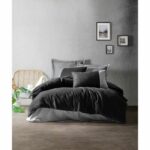 Comprar Juego de cama - 1 funda nórdica 220x240 cm + 2 fundas de almohada 60x60 cm - 100% algodón - negro