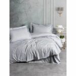 Comprar Juego de cama - 1 funda nórdica 220x240 cm + 2 fundas de almohada 60x60 cm - 100% algodón satén - gris
