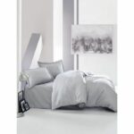 Comprar Juego de cama - 1 funda nórdica 220x240 cm + 2 fundas de almohada 60x60 cm - 100% algodón satén - gris