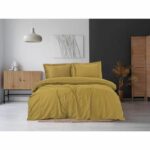 Comprar Juego de cama - 1 funda nórdica 220x240 cm + 2 fundas de almohada 60x60 cm - 100% algodón satén - mostaza