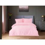 Comprar Juego de cama - 1 funda nórdica 220x240 cm + 2 fundas de almohada 60x60 cm - 100% algodón satén - rosa