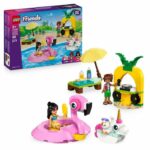Comprar Lego friends 42658 fiesta en la piscina con flotadores de unicornio y flamenco