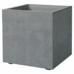 Comprar Maceta cubo - deroma - millennium r - gris ceniza - autorriego - 39 cm