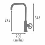 Comprar Mezclador de fregadero rousseau con caÑo mÓvil industrial negro