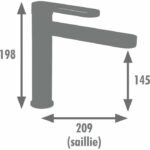 Comprar Mezclador de lavabo - edouard rousseau - onegai - negro / cromo